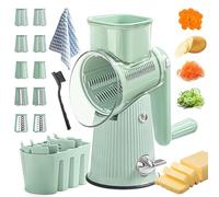 Preservea 5 in 1 Rotary Grater, Preservia 5 in 1 Rotary Grater, Preserva Grater, Kitchen Artifact 5 in 1 Food Chopper with Interchangeable Blades - Makes Shredding a Breeze (Green)