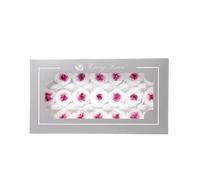 Preserved Austin Rose: Fresh Flowers for Party Decoration, Forever Chocolate Austin Rose Head - Perfect Valentine's, Eternal and Natural Flower Decorations. Handmade DIY Essential (White Pink)