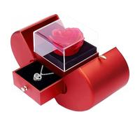 Preserved Eternal Ros-e Gif-t For Women - Eternal Roses Gif-t Preserved Real Ros-e With Jewelry Box | Forever Red Roses Heart Box To My Love Eternal Flower Box For Her Girlfriend, Aniversary Valentine