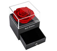 Preserved Real Rose Box,Eternal Infinity Red Rose,Forever Enchanted Flower Gift for Women Mother's Day Valentine's Day Christmas Wife Mum Thanksgiving Rosebox