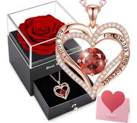 Preserved Real Rose Box,Eternal Rose,Enchanted Flower Box Gift for Women