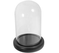 Preserved Rose Display Case Glass Dome with Wood Base for Figures | Dust Protection, Stable Tabletop Support, Elegant Decoration for Living Rooms, Bookcases, Roses and Dried Flowers