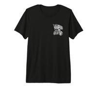 President Abraham Lincoln on a Motorcycle USA Flag Design Premium T-Shirt