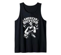 President Abraham Lincoln Playing Guitar American Rock Star Tank Top