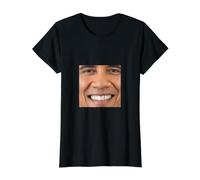 President Barack Obama face Value Graphic T-Shirt, Women, Black, XS