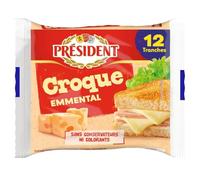 President Burger Emmental cheese 12 x slices 200g Pack of 1