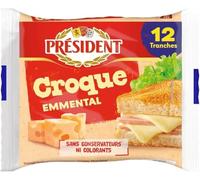 President Burger Emmental cheese 12 x slices 200g Pack of 2