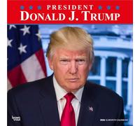 President Donald J. Trump | 2026 12 x 24 Inch (Hanging) Monthly Square Wall Calendar | Plastic-Free | BrownTrout | Celebrity Apprentice Tower Republican POTUS