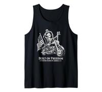 President George Washington Built on Freedom Motorcycle Art Tank Top
