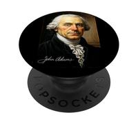 President John Adams Portrait with Signature PopSockets Adhesive PopGrip