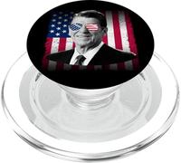 President Reagan USA Flag Patriotic American 4th of July PopSockets PopGrip for MagSafe
