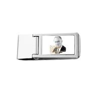 President Roosevelt War Art Deco Fashion Slim Money Clip Stainless Holder Pocket Wallet