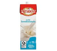 Président Semi-Skimmed Milk, UHT Liquid, 1L per Carton, Pack of 6, 1% Fat, Cow's Milk