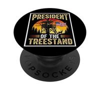 President Tree Stand Hunter - Deer Hunting America PopSockets Adhesive PopGrip