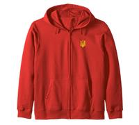 President Volodymyr Zelensky Ukraine Golden Trident Zip Hoodie