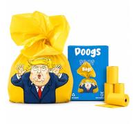 Presidential Funny Dog Poop Bags, 60 Count - Extra Thick, Leak-Proof, Unscented Pet Waste Bags, Perfect for Outdoor Puppy Walks, Travel, and as a Gag Gift for Pet Lovers (Yellow)
