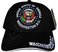 Presidential Great Seal Baseball Cap Black - Washington DC Souvenir Hat with Embroidered Great Seal, Adjustable Hook and Loop Closure, One Size Fits Most