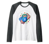 Presidents Day Federal Off Duty Patriotic Gym Humo Raglan Baseball Tee