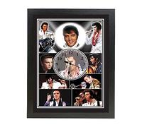 Presley King of Rock n Roll Icon Framed Wall Mountable Clock Gift