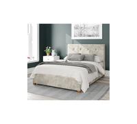 Aspire Presley Velvet Kingsize Ottoman Bedframe - Pearl
