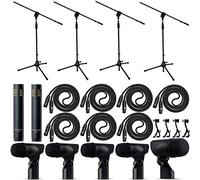 PreSonus 7 Piece Dynamic Drum Mic Kit - Kick Bass, Tom/Snare & Cymbals Microphone Set - for Drums Instrument - Complete with Adjustable Rim-Mounts, Mics Holder & Hard Case Stands and XLR Cables