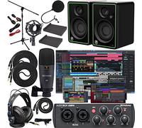Presonus AudioBox 96 Studio Audio Interface with Creative Software Kit and Studio Bundle and CR5-X Pair Studio Monitors with Isolation Pads with and 1/4 Cables