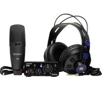 PreSonus AudioBox Go Home Recording Studio Bundle, USB Interface & Mic | USB audio interface, condenser mic & headphones, Studio One Pro DAW, beginner home studio, podcast recording, 96kHz