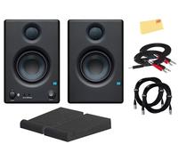 PreSonus Eris E3.5 BT Bluetooth Studio Monitor Pair Bundle with XLR Cables, TRS Cables, and Austin Bazaar Polishing Cloth