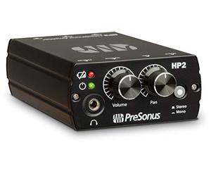 PreSonus HP2 Personal Headphone Amplifier | 2-channel headphone amp, studio mixing & live sound use, stereo & mono switching, low-noise preamp, compact & portable
