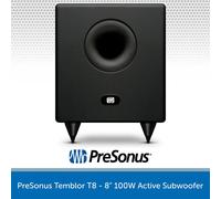 PreSonus Temblor T8 8" 100W Active Subwoofer Studio Home HiFi Cinema Sub