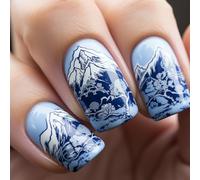Press 24% on nails for unique painting design, artificial nails for Independence Day parties and outdoor events