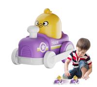 Press and Go Car - Bear Pull-Back Retractable Vehicle,Interactive Push Play Vehicle Toys - for Kids Boys Girls Travel Bedroom Homeschool Classroom Preschool Birthday