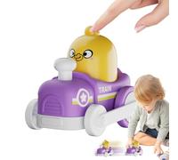 Press and Go Car | Pull-Back Retractable Educational Games | Realistic Small Train Car Toys | for Kids Boys Girls Home Homeschool Travel Bedroom Classroom Birthday Holiday Christmas