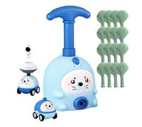 Press and Go Car Toys for 1-2-3 Year Old Boys - Vehicle Set Racing, Easy Push Down Action, ABS - Learning Cause Effect Toddler Toy, Animal Air Powered Balloon Car Toy (C)