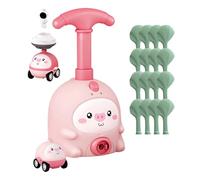 Press and Go Car Toys for 1-2-3 Year Old Boys - Vehicle Set Racing, Easy Push Down Action, ABS - Learning Cause Effect Toddler Toy, Animal Air Powered Balloon Car Toy (A)