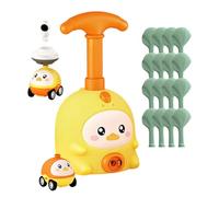 Press and Go Car Toys for 1-2-3 Year Old Boys - Vehicle Set Racing, Easy Push Down Action, ABS - Learning Cause Effect Toddler Toy, Animal Air Powered Balloon Car Toy (B)