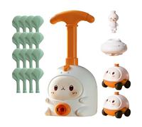 Press and Go Car Toys for 1-2-3 Year Old Boys - Vehicle Set Racing, Easy Push Down Action, ABS - Learning Cause Effect Toddler Toy, Animal Air Powered Balloon Car Toy (E)