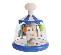 Press And Spin Toy - Interactive Press Spin Toy For Baby | Press Down Spinner Baby Toy | Activity Learn Cause Effect Carousel | Adorable Colorful Rotating Toy For 2-4 Year Old Kids
