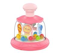Press And Spin Toys, Cartoon Push Spin Carousel Toy, Push Top & Play Toys, Baby Toys, Colorful Animals Carousel Sensory Toys Improves Coordination Enhances Attention For Kids Baby Aged 6-12 Months