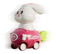 Press Car Toy | Children Play Rabbit Vehicle Toy | Friction Powered Vehicles Shockproof Inertia Car Pull for Boys Girls Birthday Age 3+ Years Old