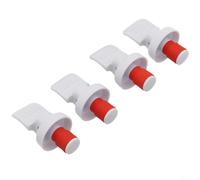 Press Fit Bottle Closure Stopper For Wine Beer Oil Vinegar Leak Proof Airtight Seal PP Plastic With Rubber Freshness Protector Black White(4pcs White)