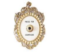 Press for Champagne Framed Vintage Button ,Press Champagne Door Rings Bell, Rings Mini Press Champagne Button, Champagne Themed Decor Wall Plaque Ornament Gift Party Christmas Home Bedroom Hotel(#1)