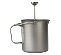 Press for Pot Coffee Carryable Foldable Cookware Coffee Hand-Brewed 750ml Tea Outdoor Handle Stainless Steel Filter Camping Picnic Utilization