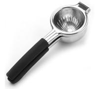 Press Garlic Chopper Steel S Non Slip Ergonomic Design With Solid Heavy Duty Squeezer Bowl Large Manual S Juicer & Lime Squeezer Stainless St (Silver, 21. 5x7. 6x5. 6)