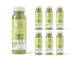 PRESS Healthfoods, Celery Juice, 6 x 250ml, Cold Pressed Juice, Containing Celery Spinach & Lemon, Green superfood, Vegan Friendly
