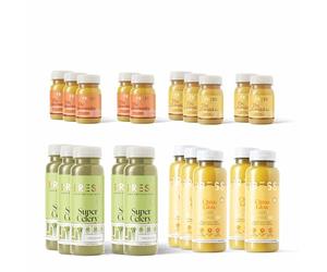 PRESS Healthfoods - Immunity Bundle (20 Bottles) | 5x Daily Celery 250ml, 5x Citrus Glow Super Smoothie 250ml, 5x The Immunity Shot 100ml, 5x The Ginger Shot 100ml |
