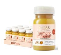 Press Healthfoods Immunity Shots - 18 x 100ml | Ginger & Apple Cider Vinegar Turmeric | B12 Immune System Booster | Natural Energy Drink | Ginger and Turmeric Shots Multipack