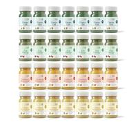 PRESS Healthfoods Mixed Functional Shot Bundle 28×100ml | Turmeric Immunity, Ginger Immunity, Happy Gut & Zen Energy | Daily Support for Immunity, Digestion & Natural Energy | 28-Day Wellness Pack