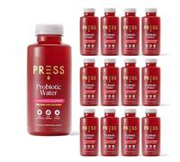 Press Healthfoods - Raspberry & Pomegranate Probiotic Water, 12 x 400ml, Digestive Health Support, Natural Ingredients, Low Calorie Drinks, Probiotic Water for Women and Men