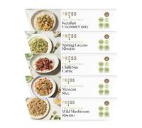 Press Healthfoods, Ready Meal Bundle, 5 High Protein Plant-Based Meals, Low Fat and High Fibre Meal Options, Micvac Technology, 100% Natural Ingredients, Vegan, Recyclable Packaging